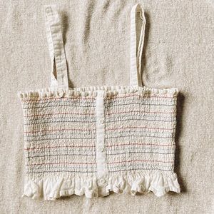 Urban Outfitters smocked crop tank top